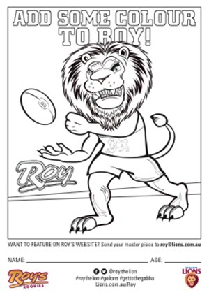 Brisbane Lions Colouring In : Coloring Ingenious Afl Coloring Pages 1 ...
